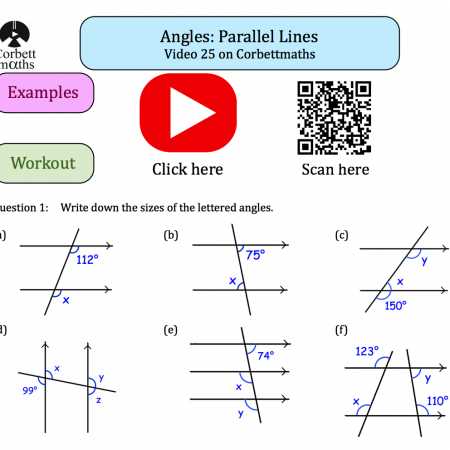 angles with parallel lines worksheet