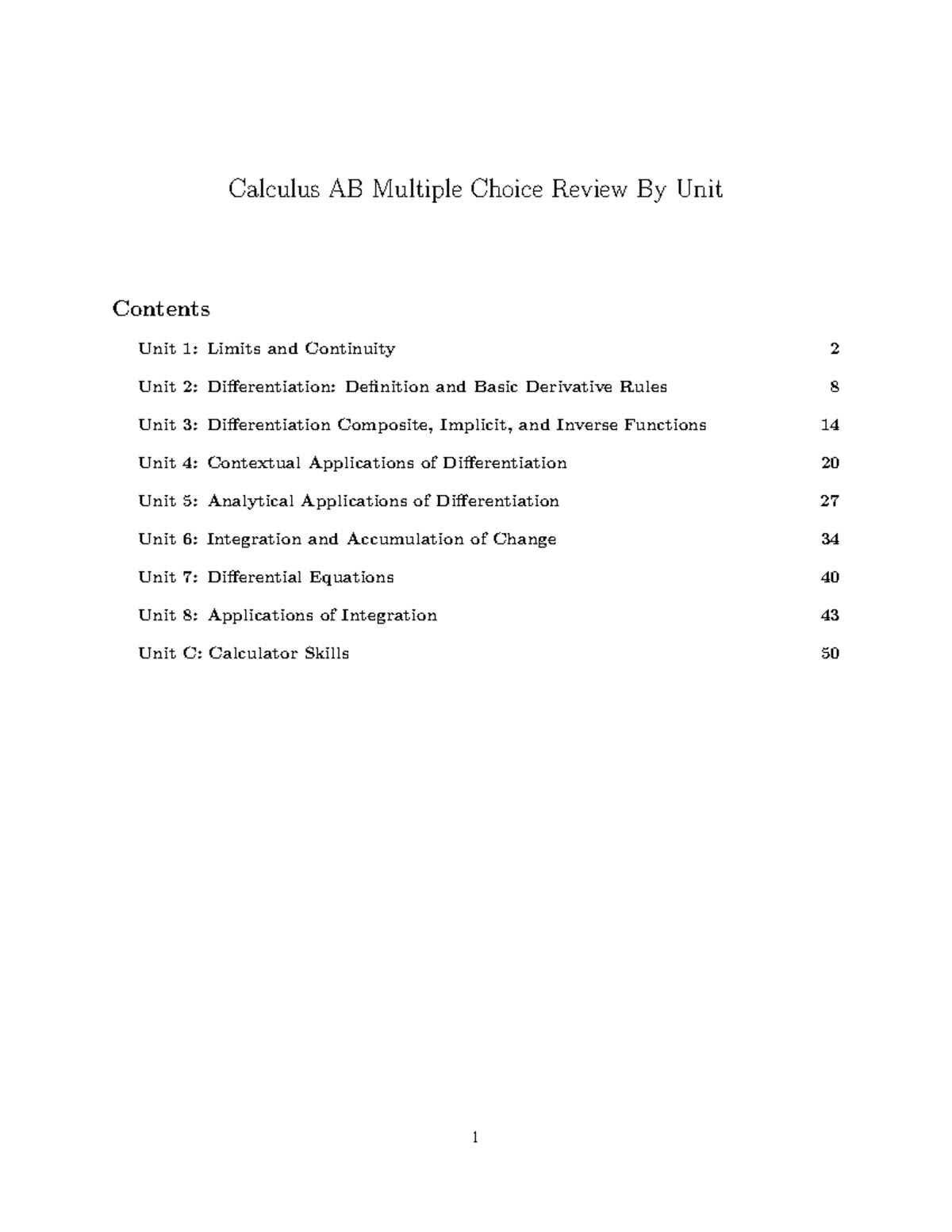 ap calculus ab worksheet 43