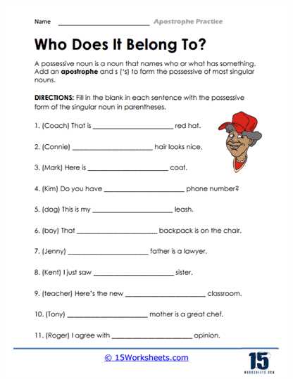 apostrophe s worksheet