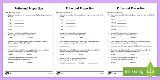 are the ratios proportional worksheet