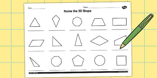 area of 2d shapes worksheets