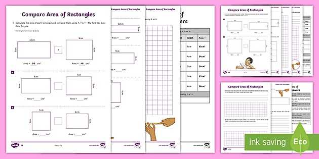 area of a rectangle worksheet