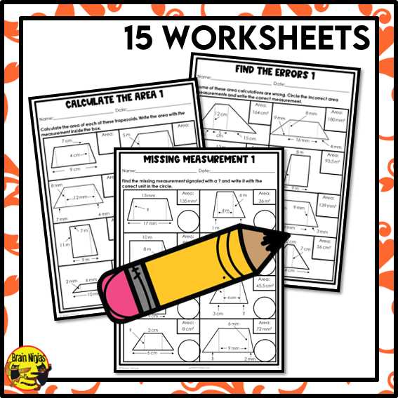 area of kites and trapezoids worksheet