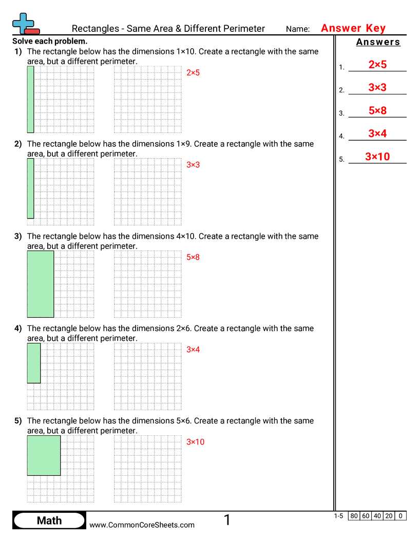area perimeter of parallelogram worksheet