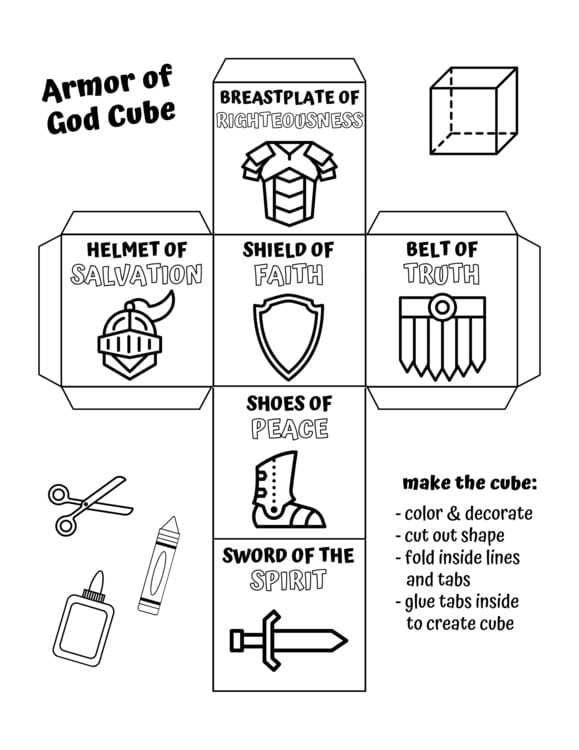 armor of god worksheets for adults