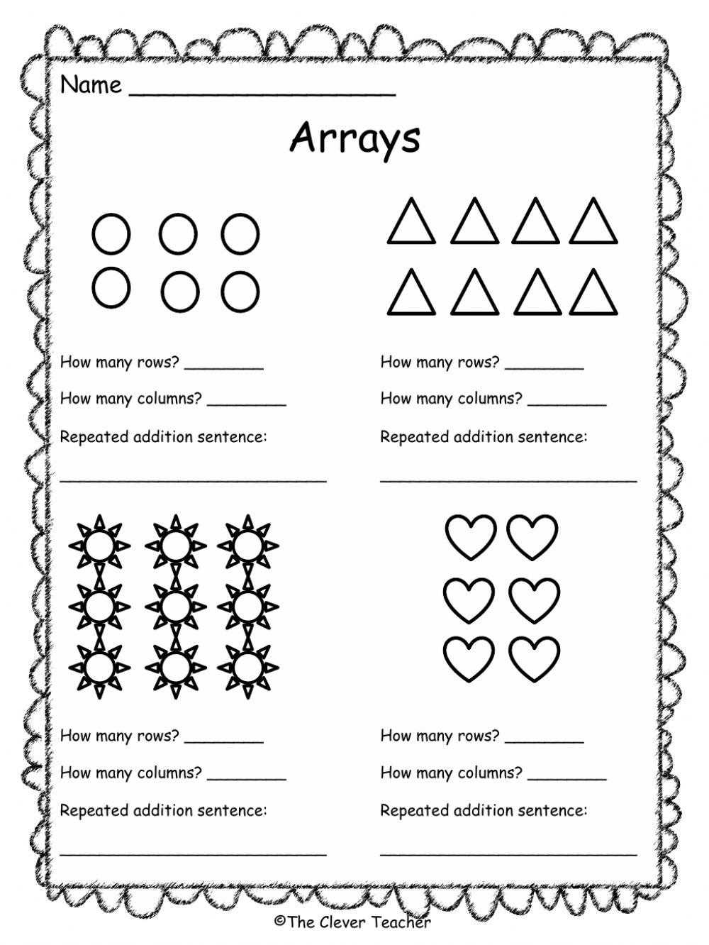 arrays with repeated addition worksheets arrays with repeated addition worksheets