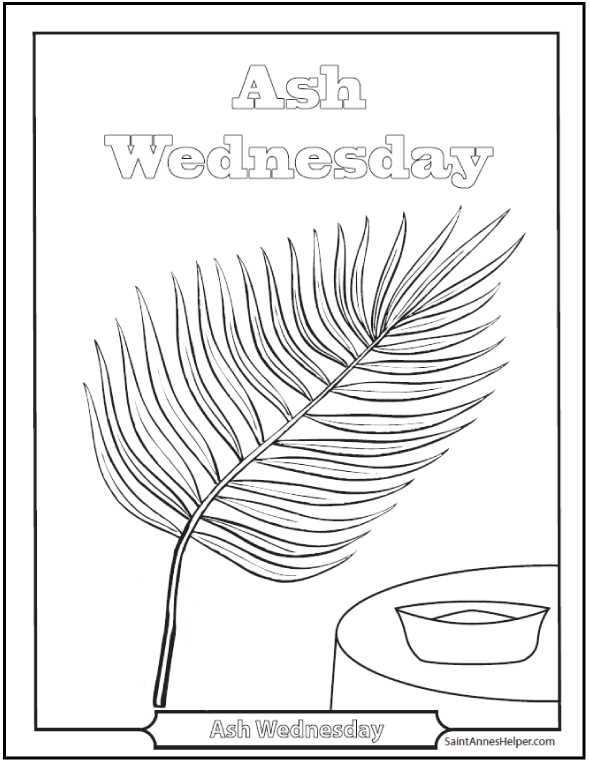 ash wednesday worksheets for kindergarten