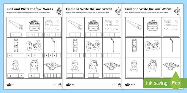 au and aw worksheets