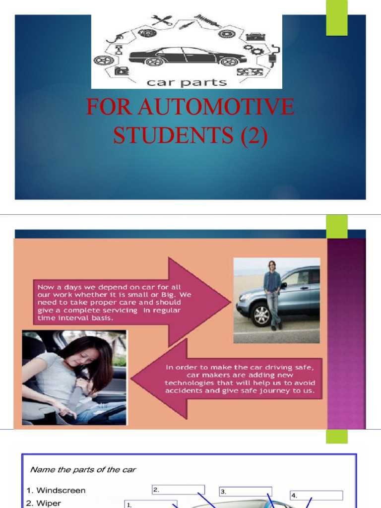 automotive worksheets for highschool students