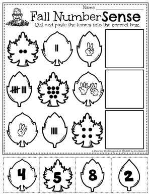 autumn worksheets preschool