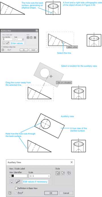 auxiliary views worksheet