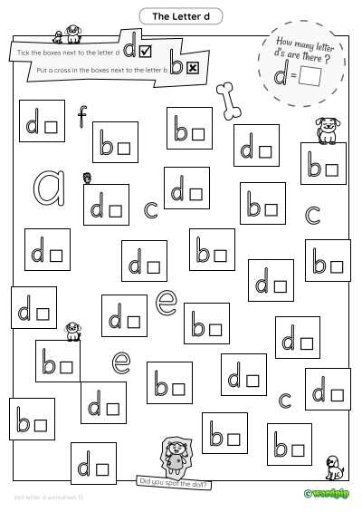 b or d worksheet