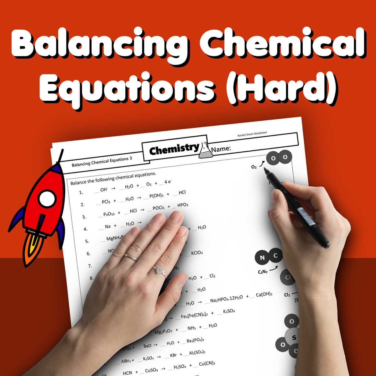 balancing equations practice worksheet key