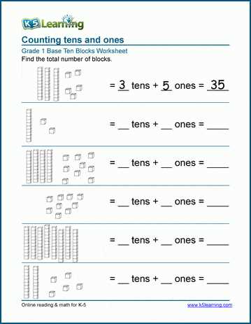 base 10 block worksheets