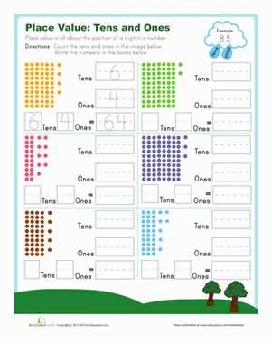 base 10 worksheets grade 1