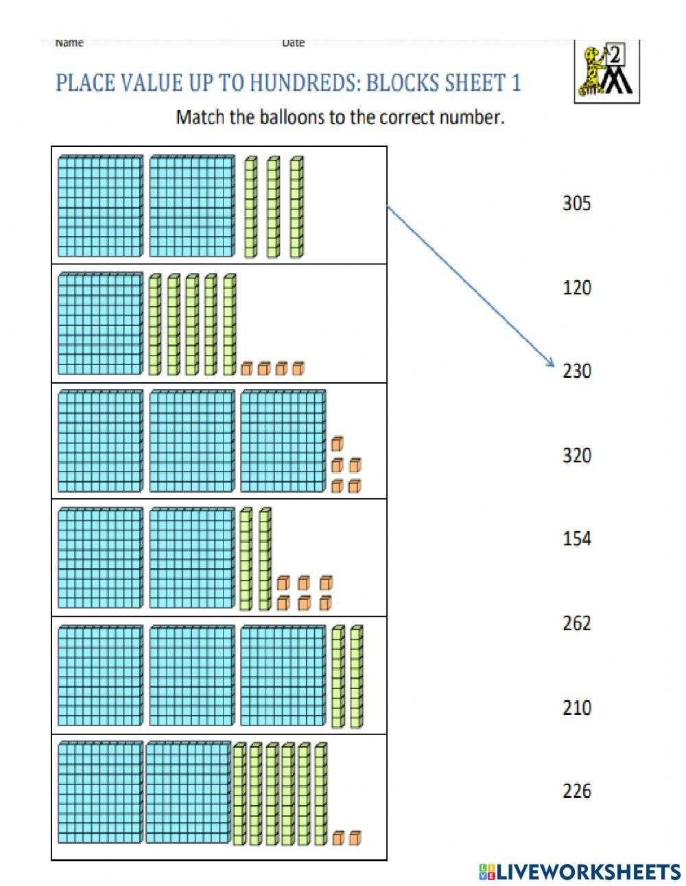 base ten blocks worksheet