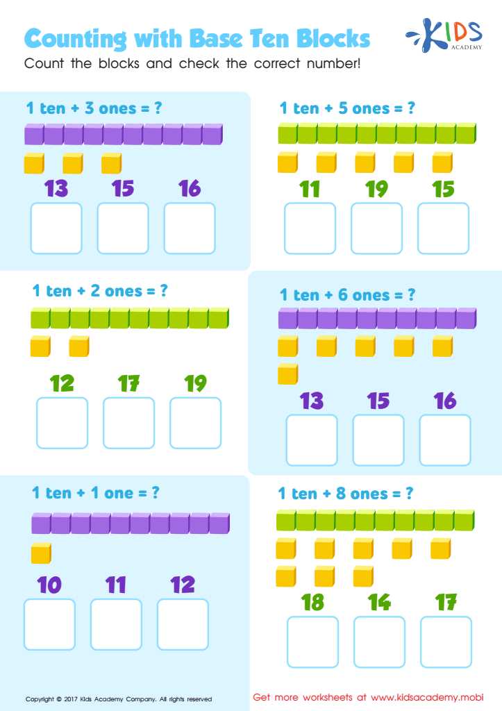 base tens and ones worksheets base tens and ones worksheets