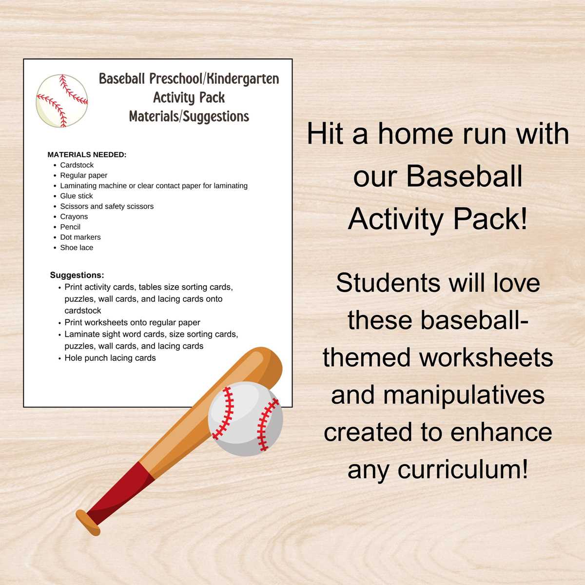 baseball worksheets for preschoolers