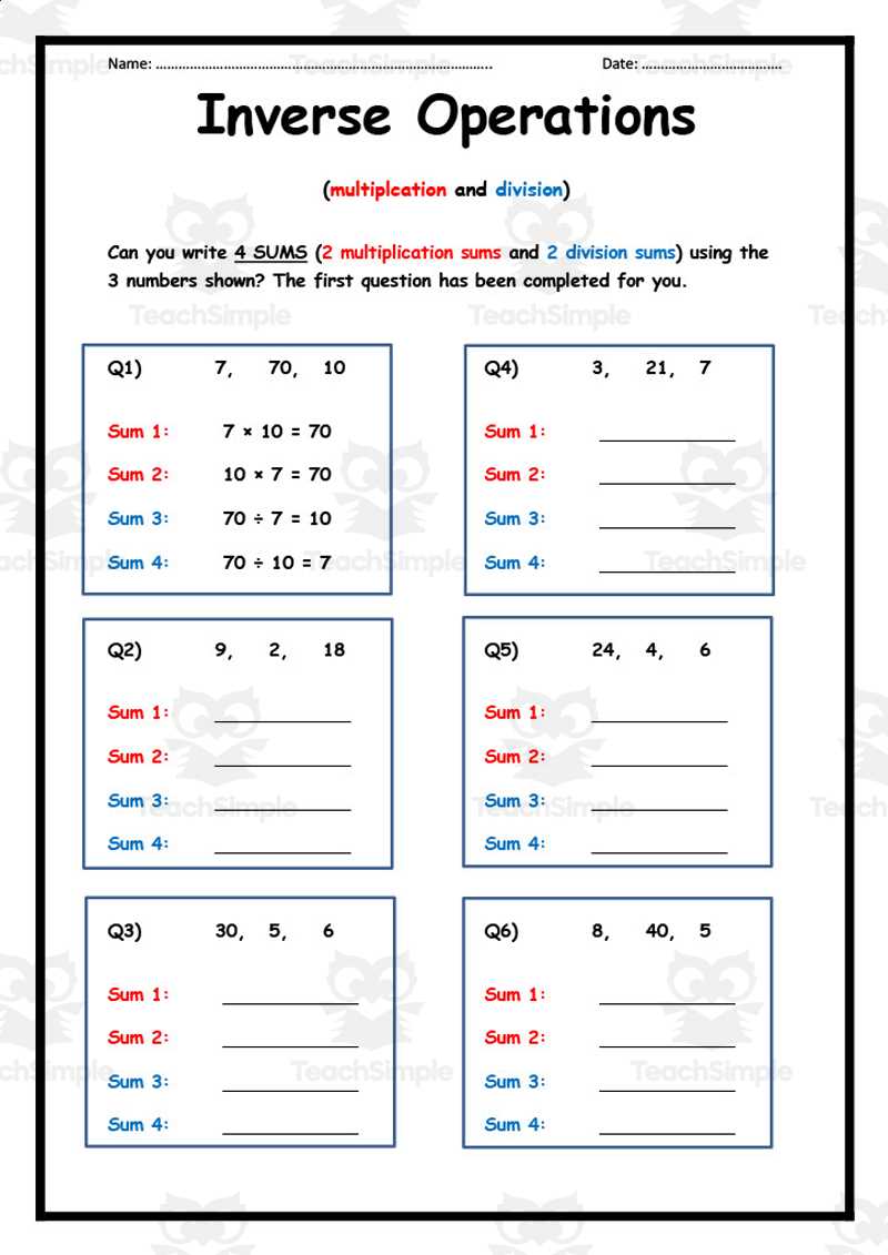 basic multiplication and division worksheets