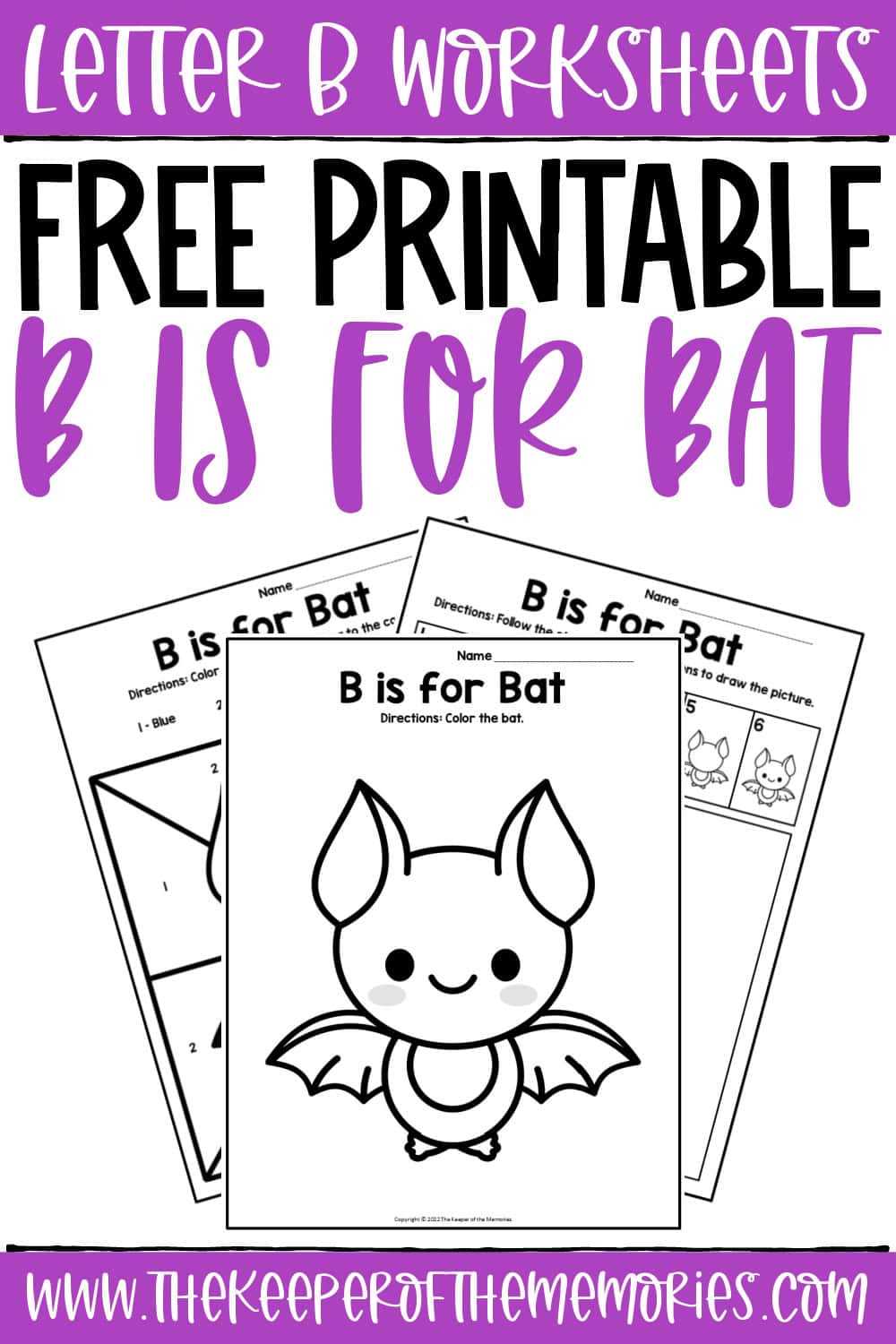 bat worksheets pre k