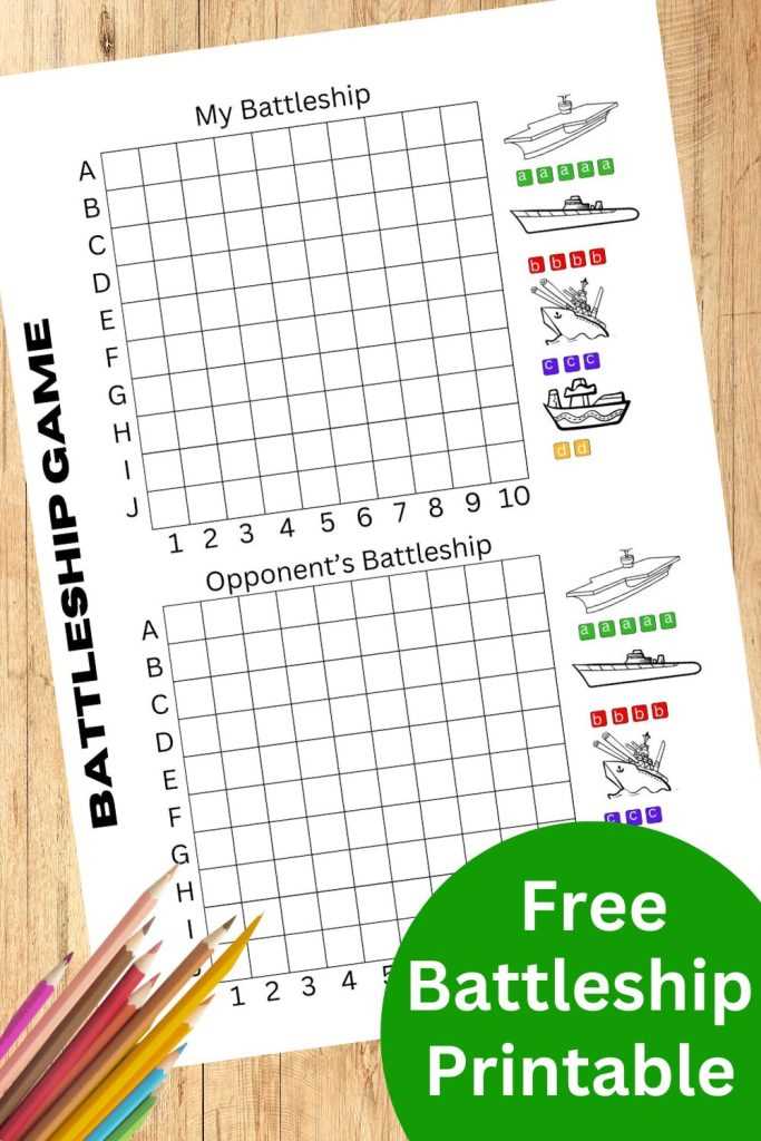 battleships worksheet