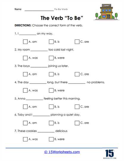 be verb practice worksheet
