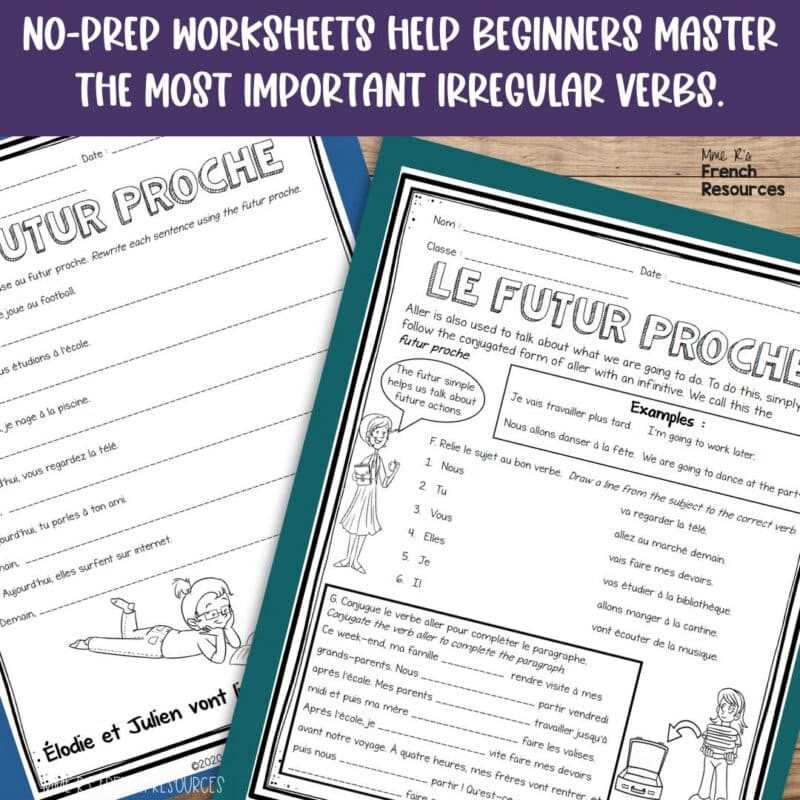 beginning french worksheets
