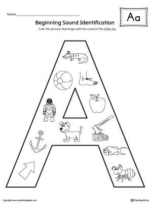 beginning sounds a worksheets