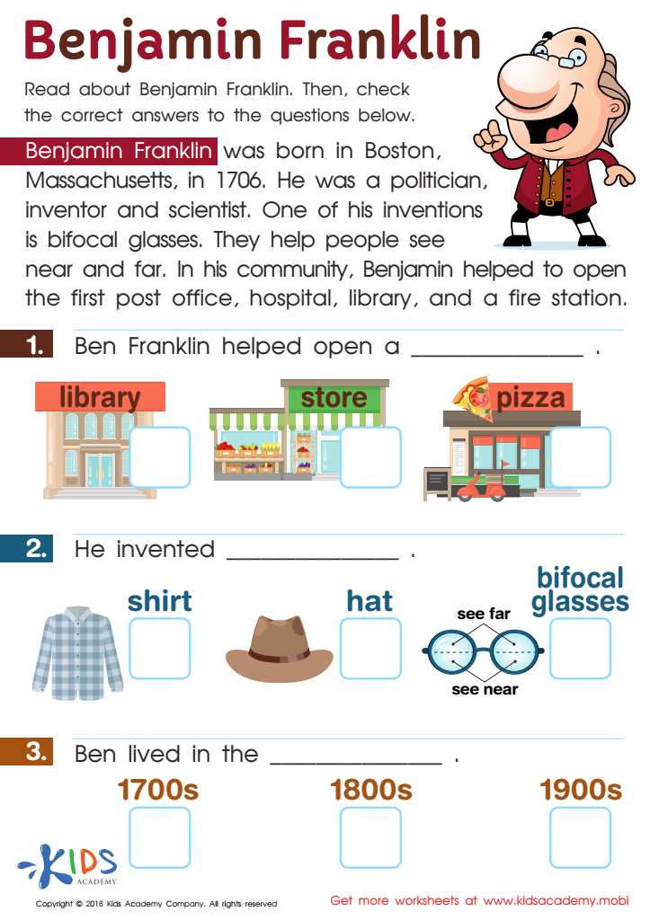 ben franklin worksheet