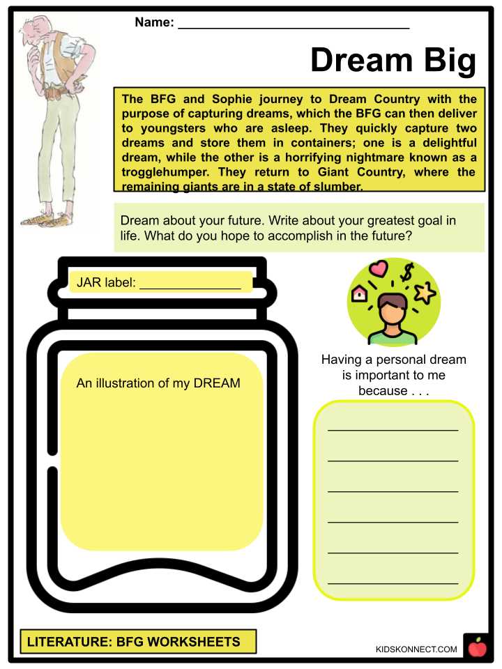 bfg vocabulary worksheet