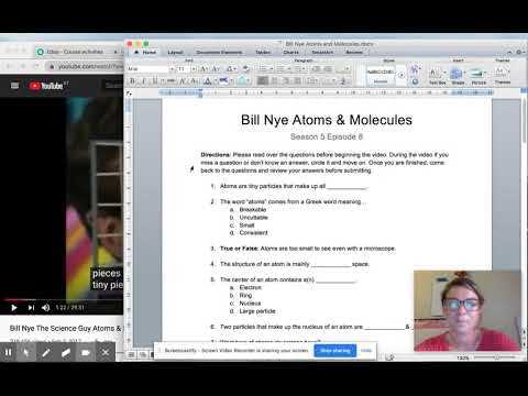 bill nye atoms and molecules worksheet