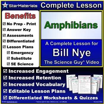 bill nye the science guy amphibians worksheet