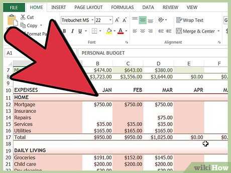 bills worksheet excel
