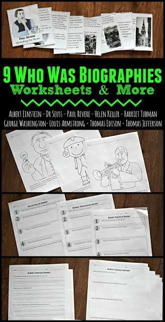 biographies worksheets