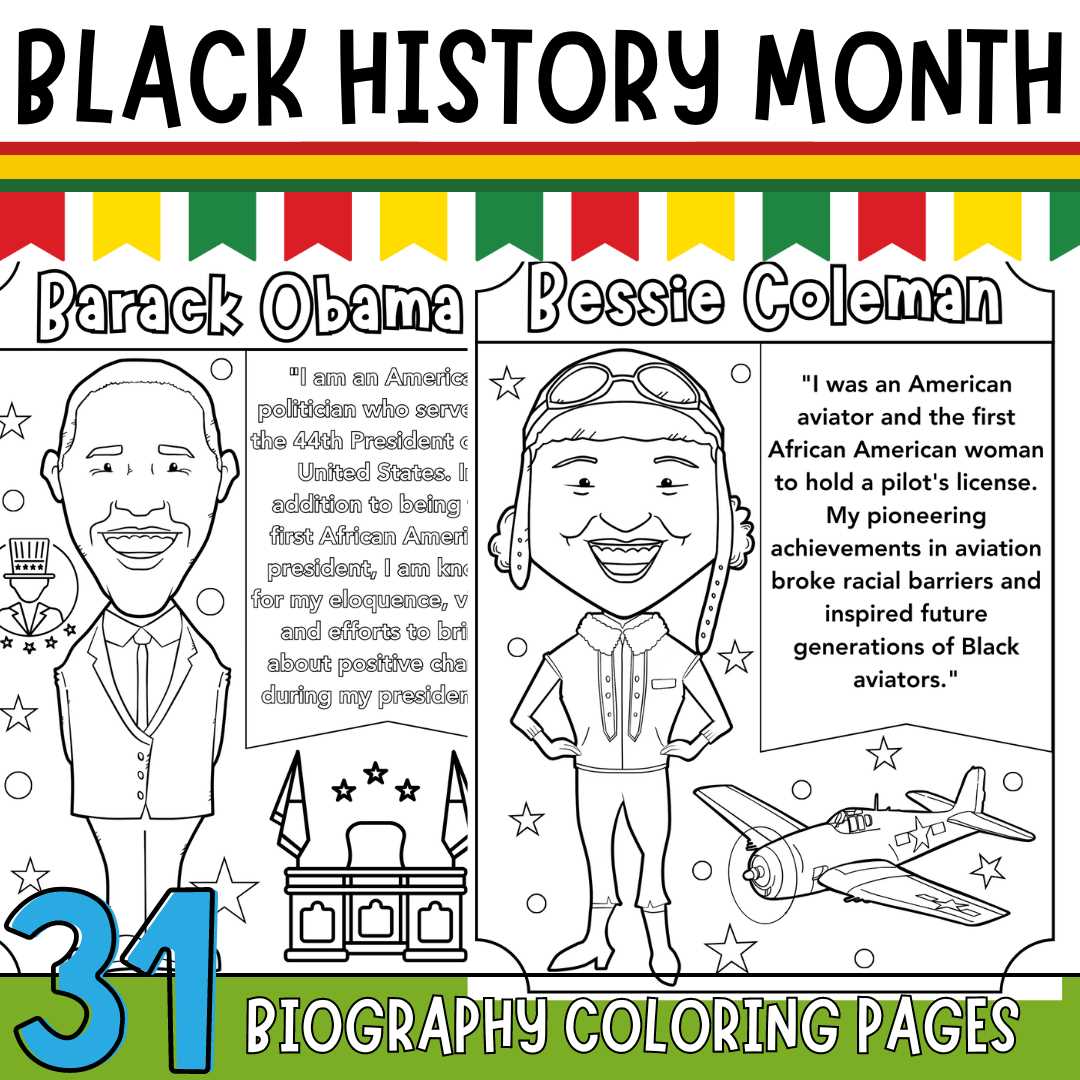 black history coloring worksheets
