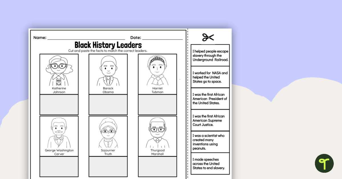 black history month worksheet