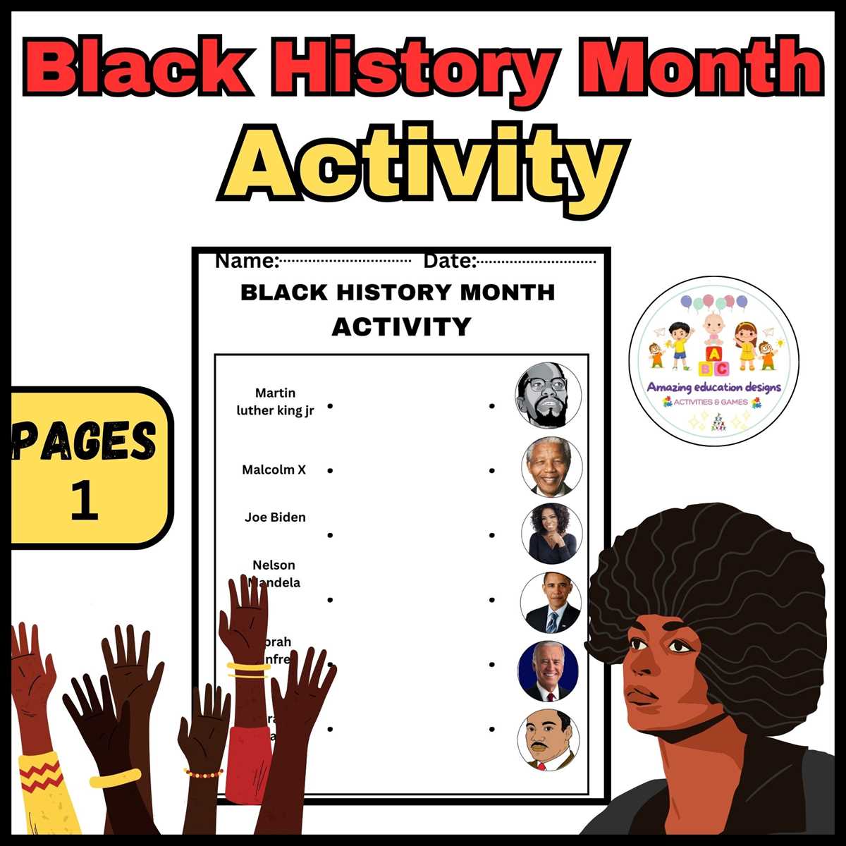 black history worksheets 4th grade