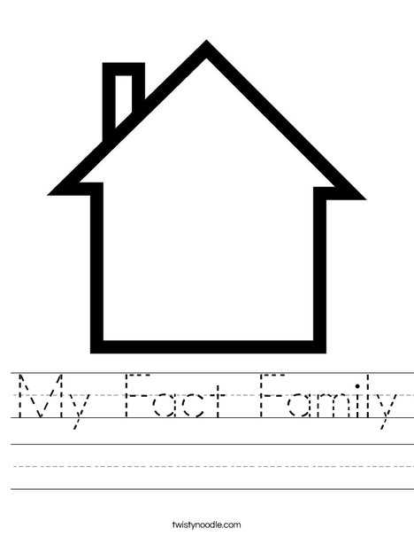 blank fact family worksheets