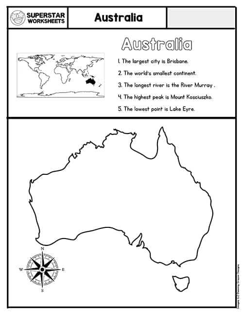 blank map of continents and oceans worksheet
