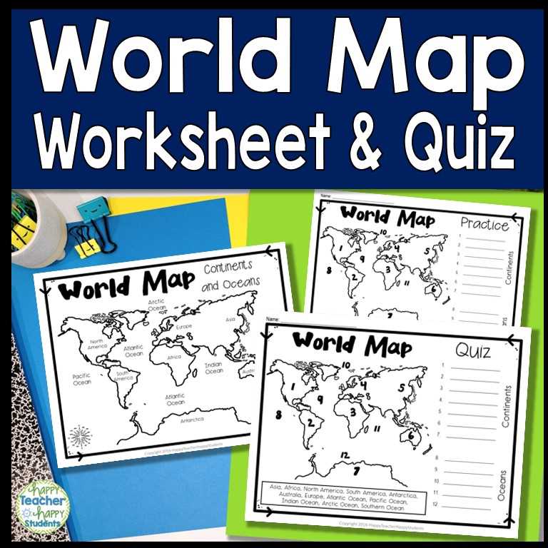 blank map of continents and oceans worksheet