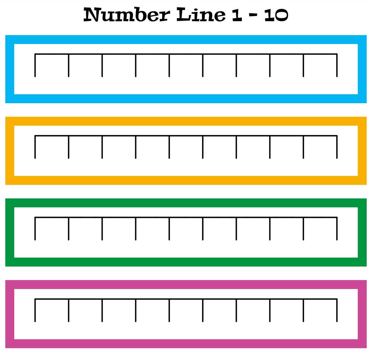 blank number line worksheets