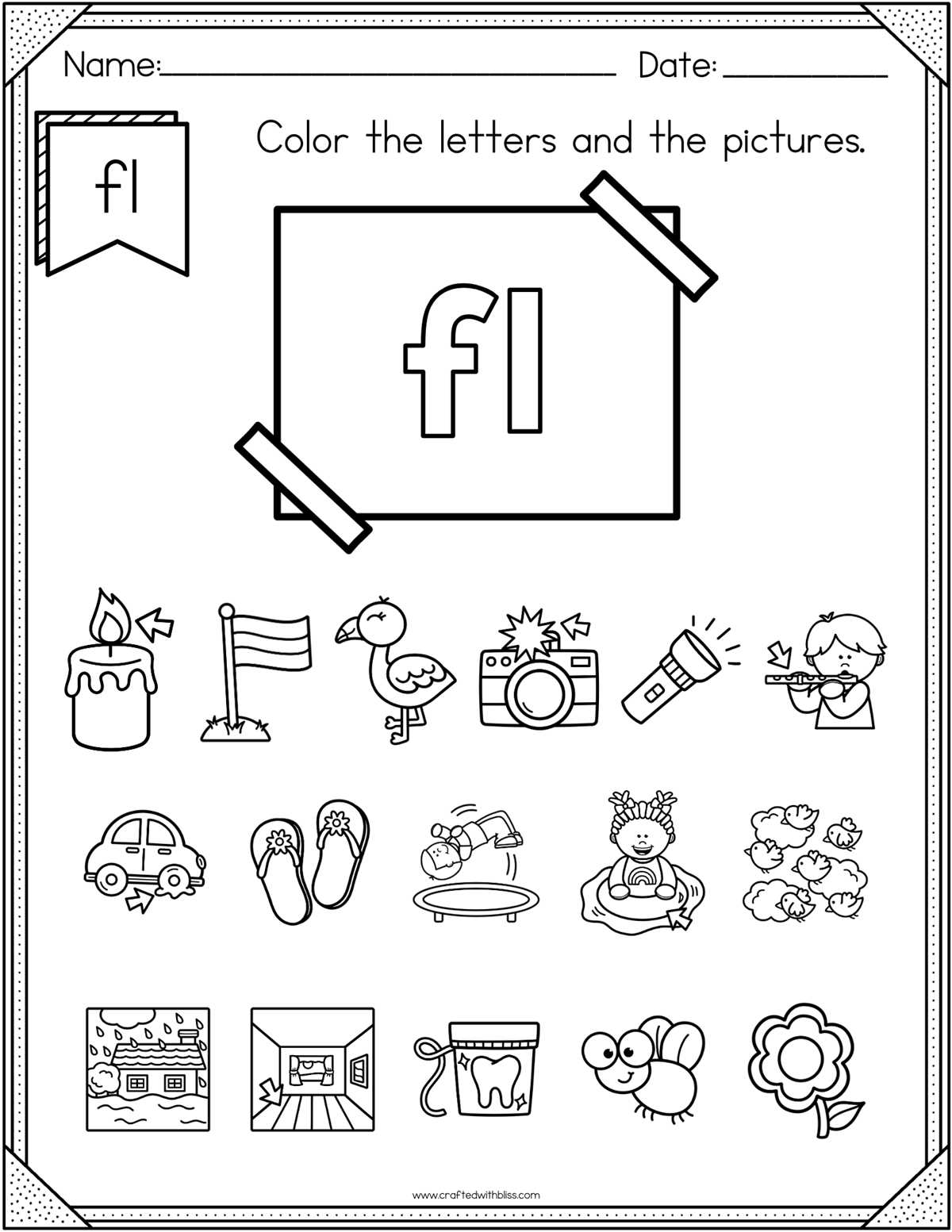 blends worksheets for kindergarten