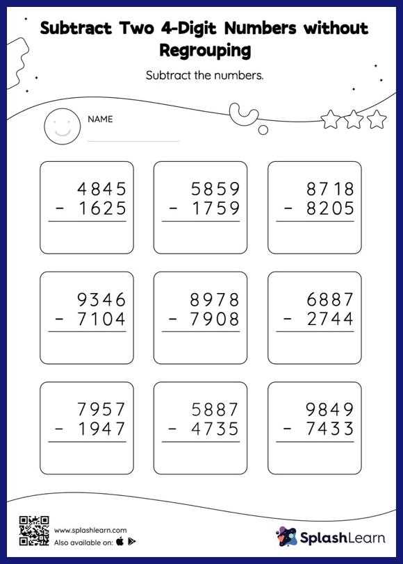 borrowing in subtraction worksheets