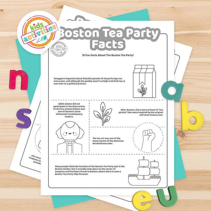 boston tea party worksheets free