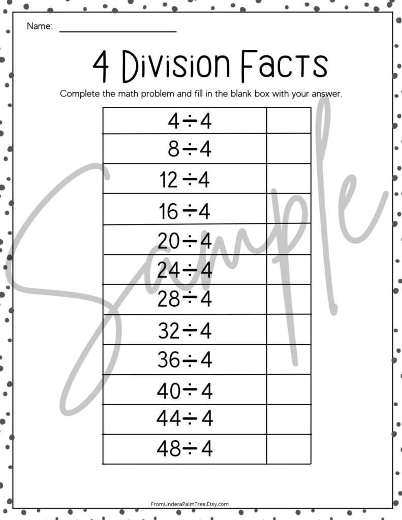 box division worksheets