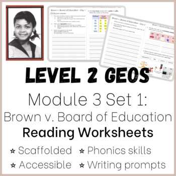 brown vs board of education worksheet
