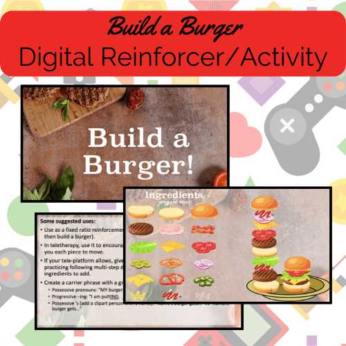 build a burger worksheet