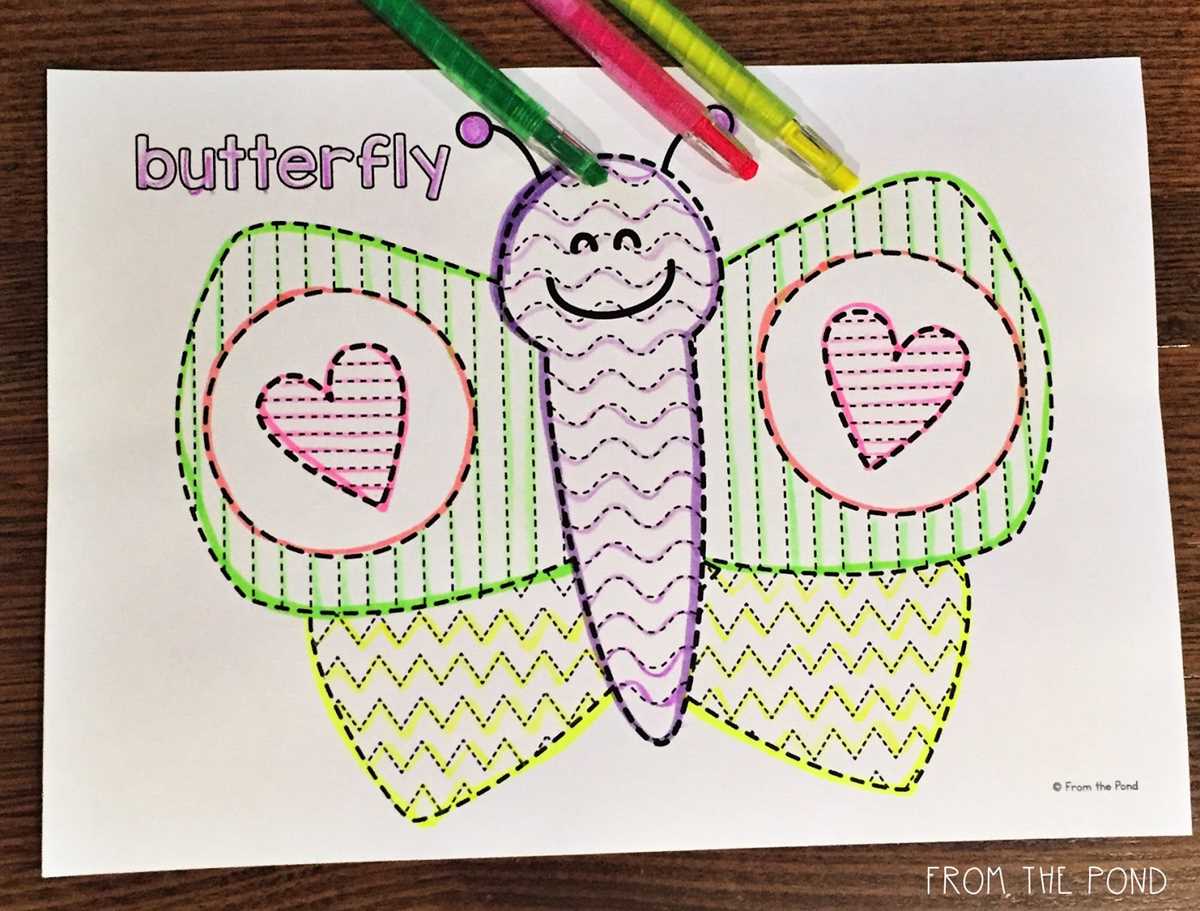 butterfly tracing worksheet