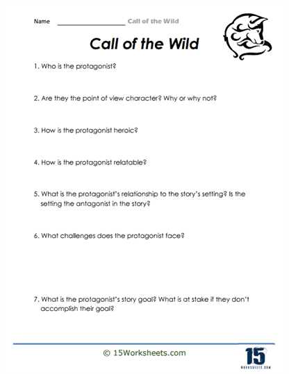 call of the wild chapter 1 worksheets