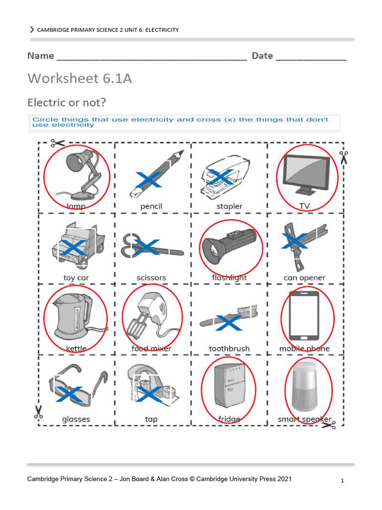 cambridge primary science 6 worksheets